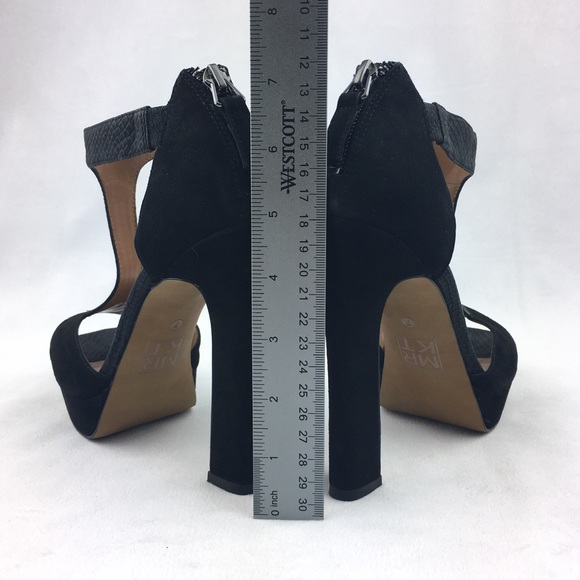 MRKT Black Platform Peep Toe Heels Aliya Size 7 - Picture 10 of 10